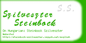 szilveszter steinbock business card